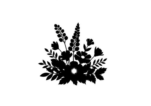 Black Floral Graphics: Bold Illustrations for Blogs