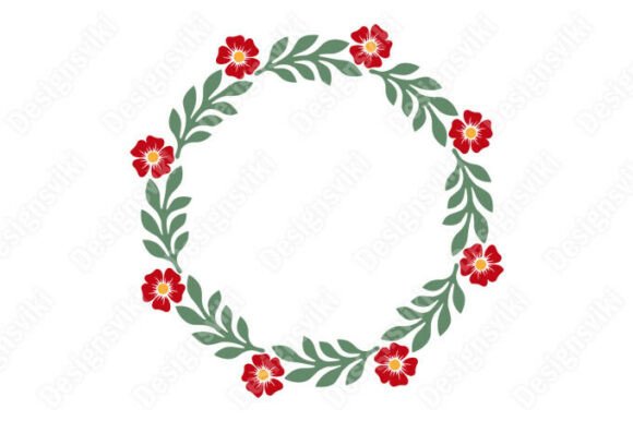 Floral Circle Graphics & Illustrations for Brands