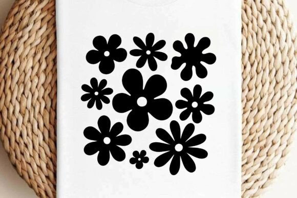 Flowers Clipart Vector Sublimation: Graphics & Illustrations