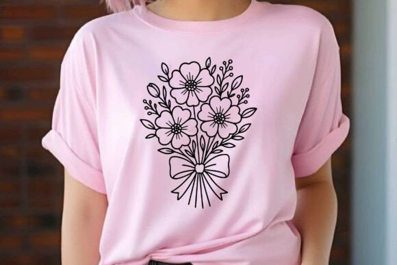 Flowers with Coquette Bow: Fresh Graphics & Illustrations