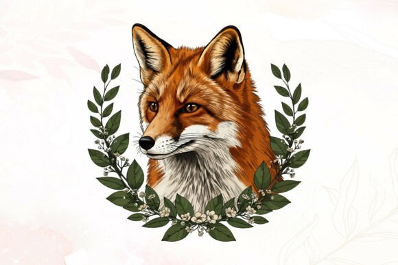 Fox Profile Illustration with Flowers: A Designer's Review
