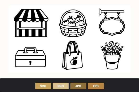 Market Stall Graphics: Polished Illustrations for Blogs