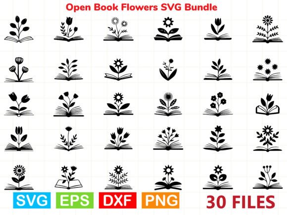 Open Book Flowers: Graphics & Illustrations for Brands