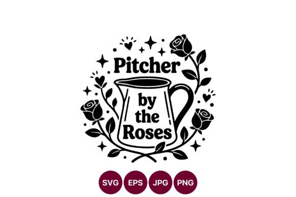 Pitcher by the Roses: Vintage Graphics & Illustrations