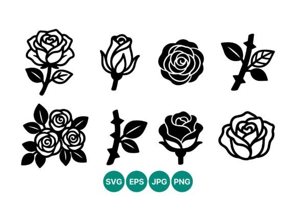 Roses Vector Line Art: Premium Graphics & Illustrations